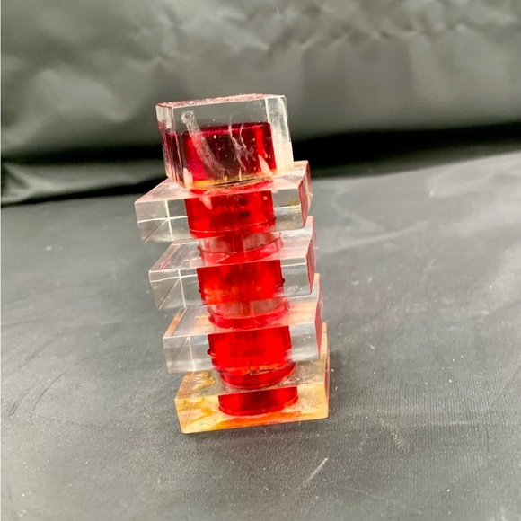 Vintage Lucite/Acrylic Red Perfume Bottle - Picture 10 of 12